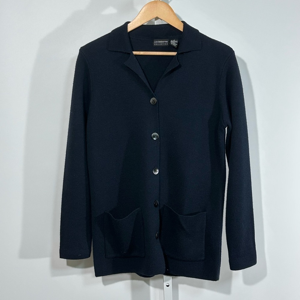 90’s Hong Kong merino Liz Claiborne Collection Cardigan Blazer (Women’s S)